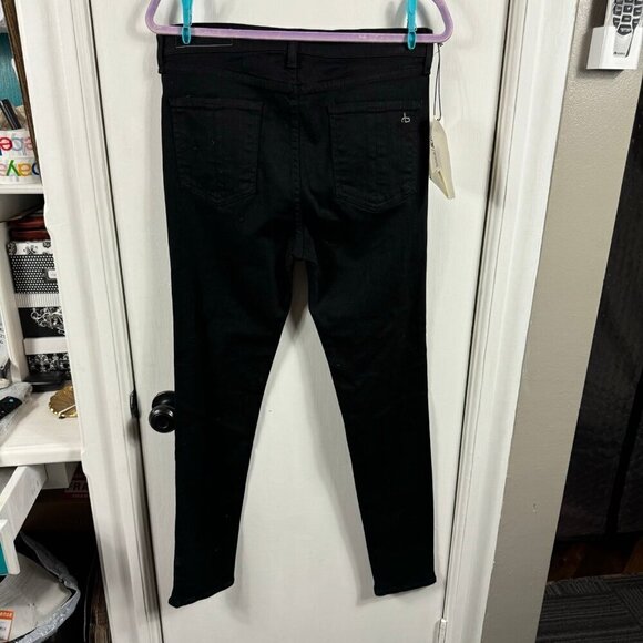 Rag & Bone Yuki Skinny in Coal Bar split front.  Size 30 - Picture 7 of 12
